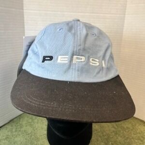 Vintage Pepsi Generation Next Hat Blue Brown Two Tone Strapback NWT 90s Promo